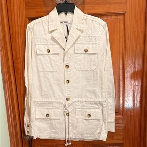 Mint Velvet White Military Field Jacket